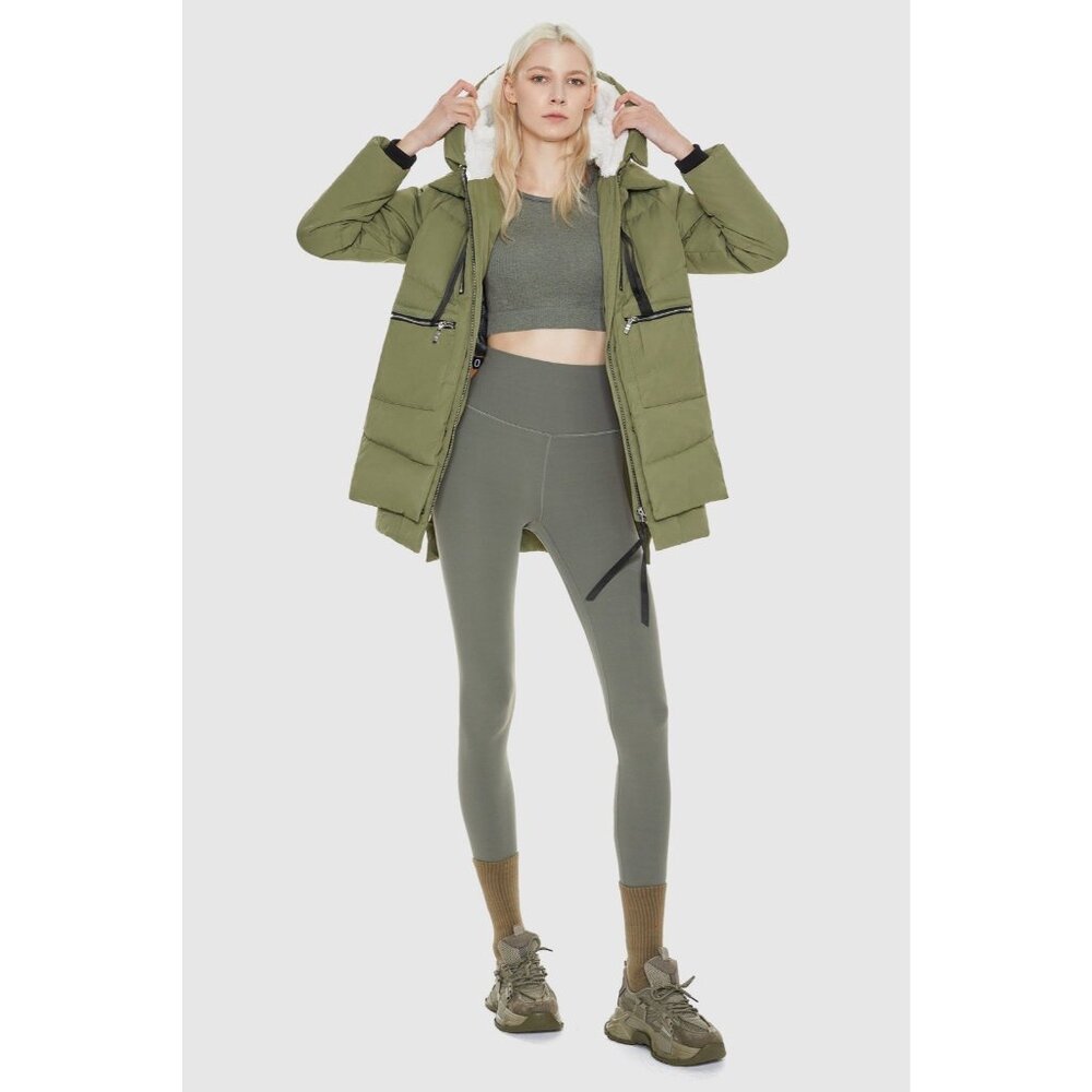 Orolay 092 Universe Thickened Duck Down Jacket Women's Small Green Waterproof - Picture 6 of 15